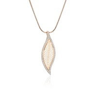 vintage crystal leaf pendant necklace for women rose gold color choker short retro necklace jewelry gifts pendants collares