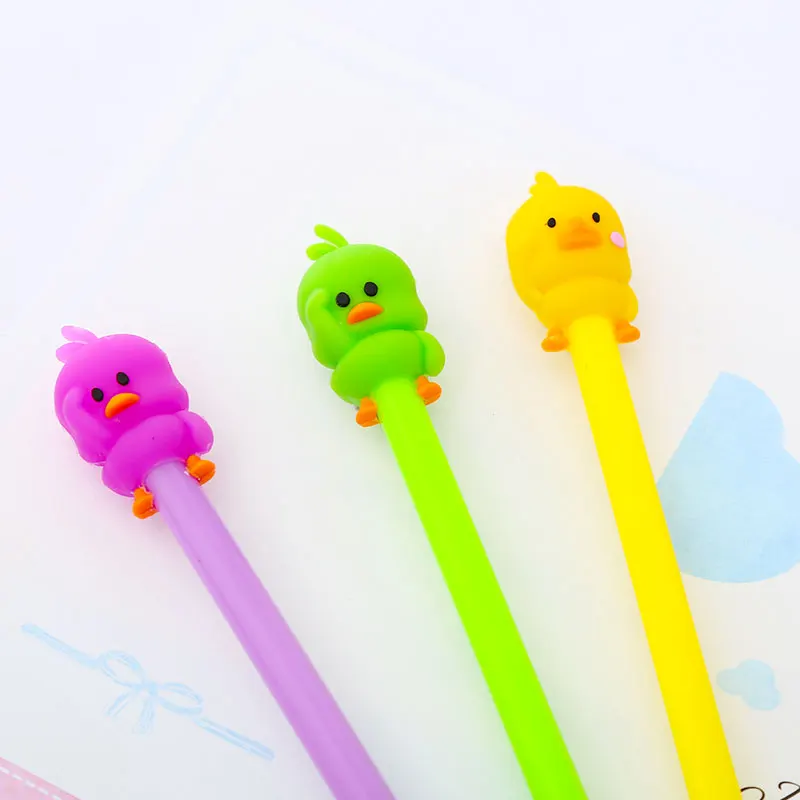 Корейский каваи курица гелевая ручка милый аниме мультфильм канцелярские товары