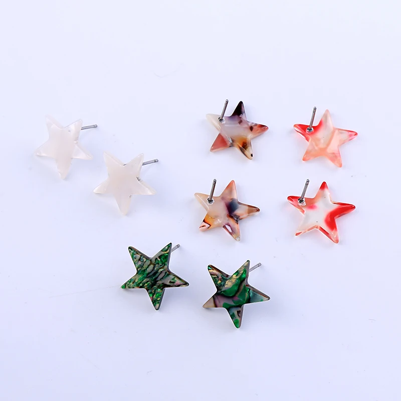 Новые милые простые дизайнерские зеленые/белые/коричневые/красные акриловые