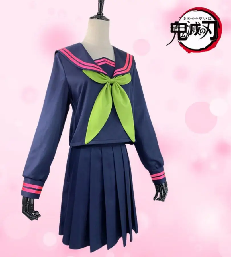 

Anime Demon Slayer Kimetsu no Yaiba Cosplay Costume Kamado Nezuko Makomo JK School Uniforms Sailor Suit Women Outfit Custom Made