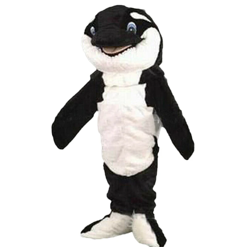 

Black and White Plush Fursuit Cosplay Whale Mascot Costume Fancy Party Dress Up Adult Size Costume Carnival for Festival