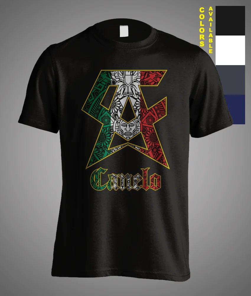 Canelo Boxing Mexican Style Mexico Saul Alvarez Logo Symbol Mens T-Shirt Cotton O-Neck Short Sleeve Men's T Shirt Size S-3XL