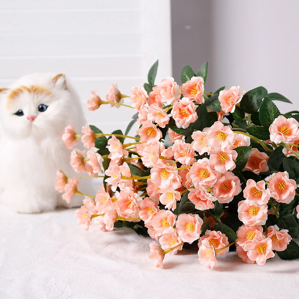 Luyue Artificial Small Wild Flowers Bouquet Flower Silk Rose DIY Wedding Home Christmas Decor Gift | Дом и сад