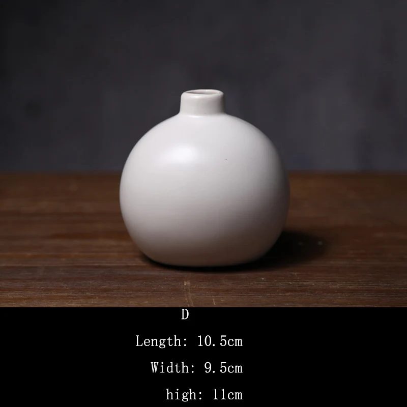 Декоративная круглая керамическая ваза в европейском стиле черно-белая матовая