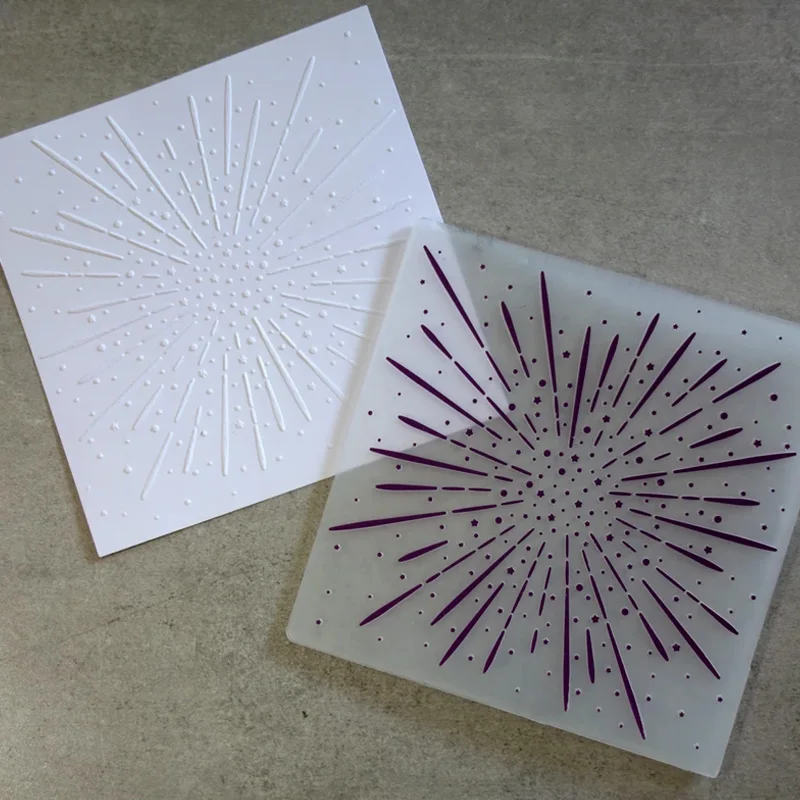 Текстурированная тисненая папка с изображением фейерверков пластиковые