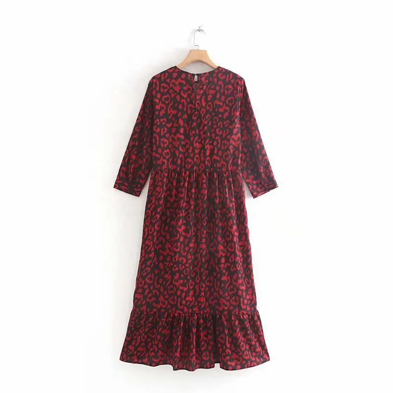 Модное женское платье с принтом старых птиц 58-9004 в европейском и американском