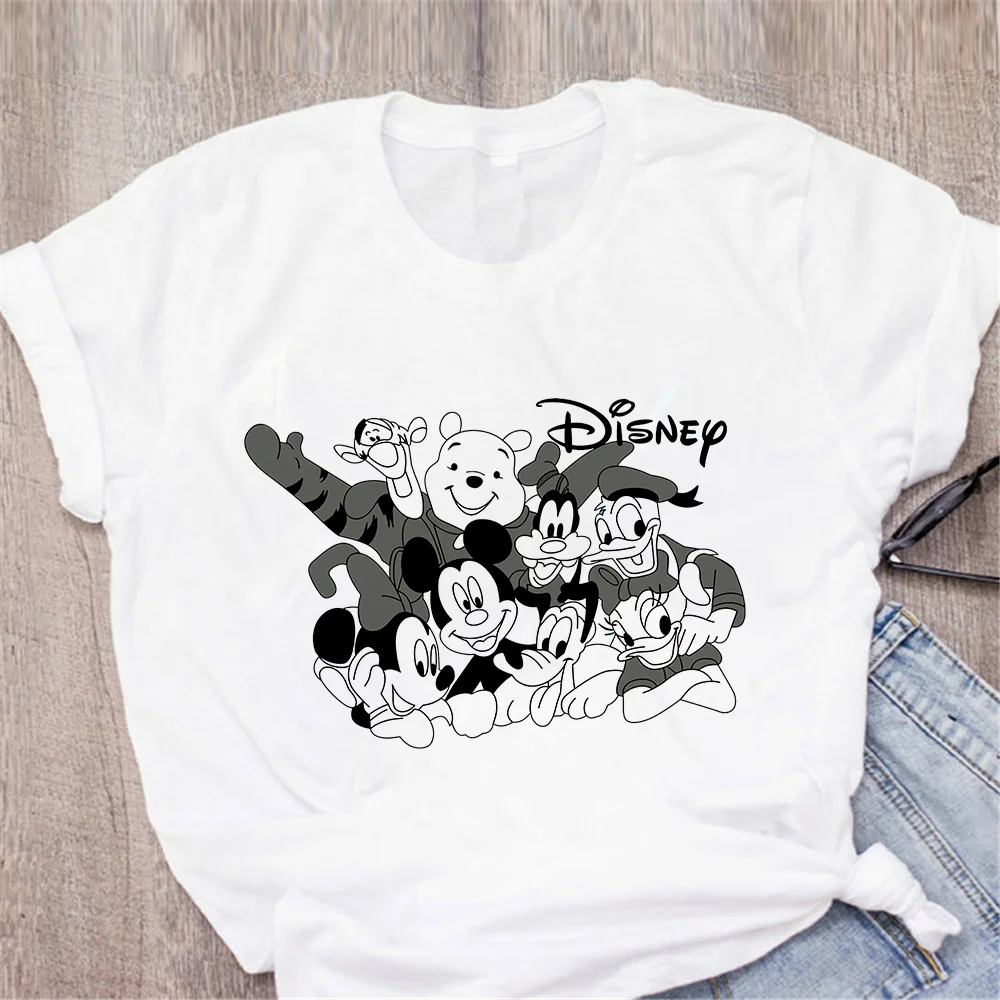 

Innovative Color Mickey Mouse Graphic Women T Shirts Summer Tops Women 2021 Disney Series Round Neck Short Sleeves Gift For Girl