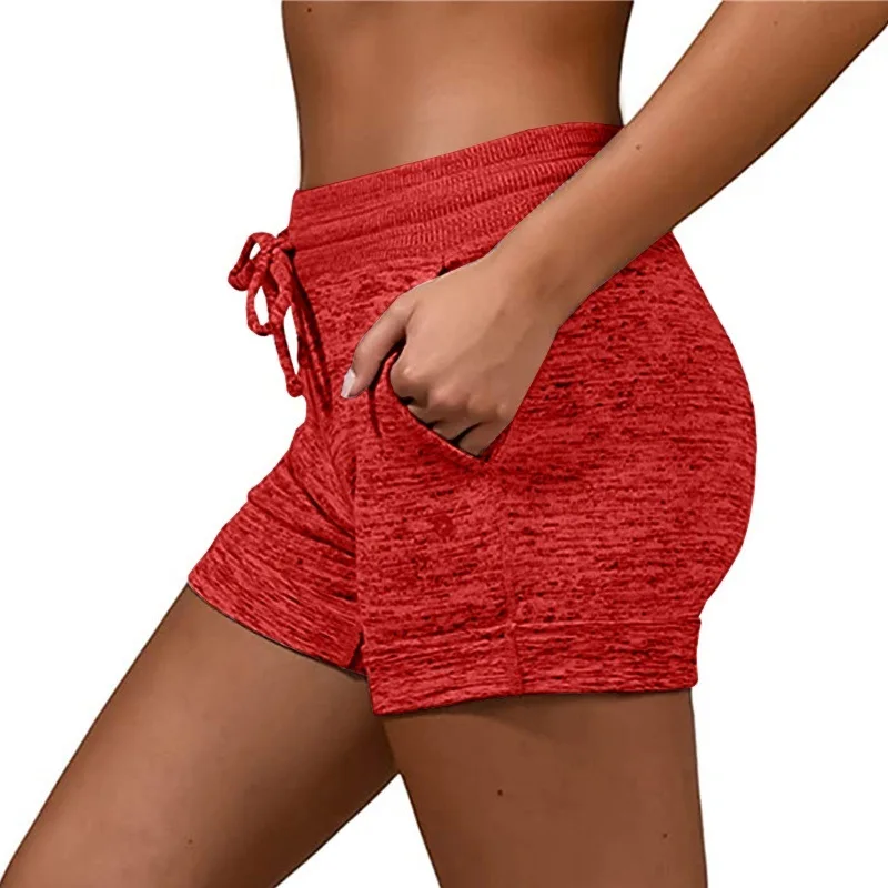 

2021 Summer New Women's Lace-up Shorts Yoga Pants Sports Hip Lifting Gym Pants High Waist Trousers with an Elasticated Waist