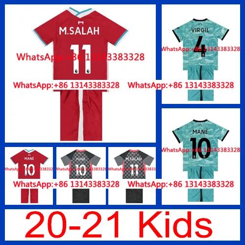 

Free shipping 2020 Top Thai Best quality 20-21 LiverpoolES custom shirt Children Top Best sale +sock 2021