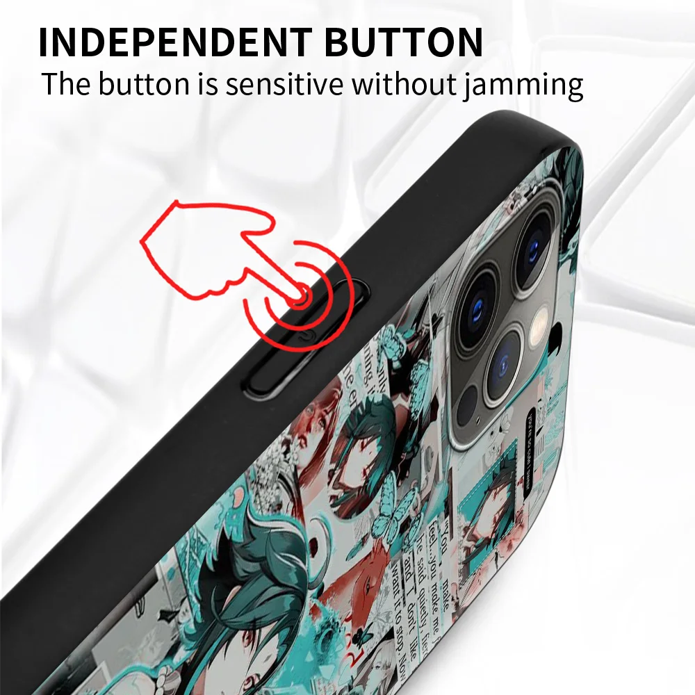 Hot Anime Genshin Impact Case for iPhone 11 13 Pro Cover 12 XR 7 8 Plus X XS Max SE 2020 Shell | Мобильные телефоны и