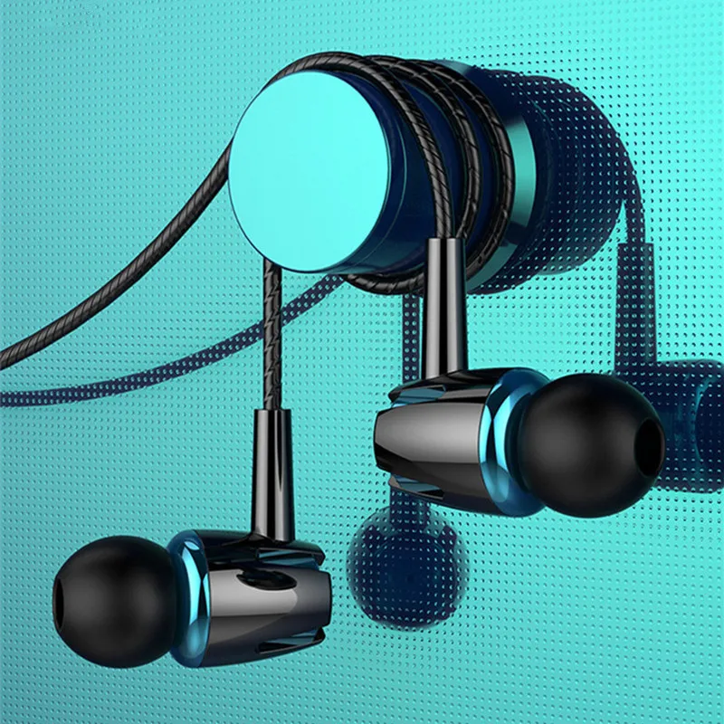 Проводные наушники с басовым звуком спортивные микрофоном для xiaomi iPhone Samsung