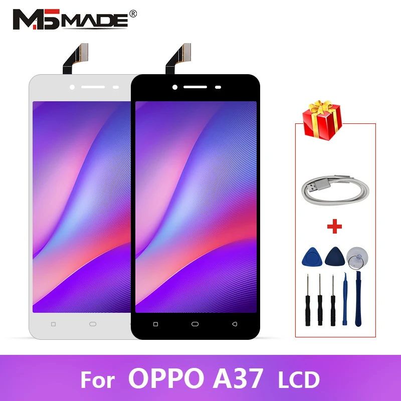 AAA Качество для OPPO A37 A37M ЖК сенсорный экран дигитайзер дисплей запасные части для сборки для OPPO A37 дисплей