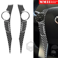 4 pieces for toyota prius 2012 2015 steering wheel stickers key hole cover trim stickers real carbon fiber styling decoration