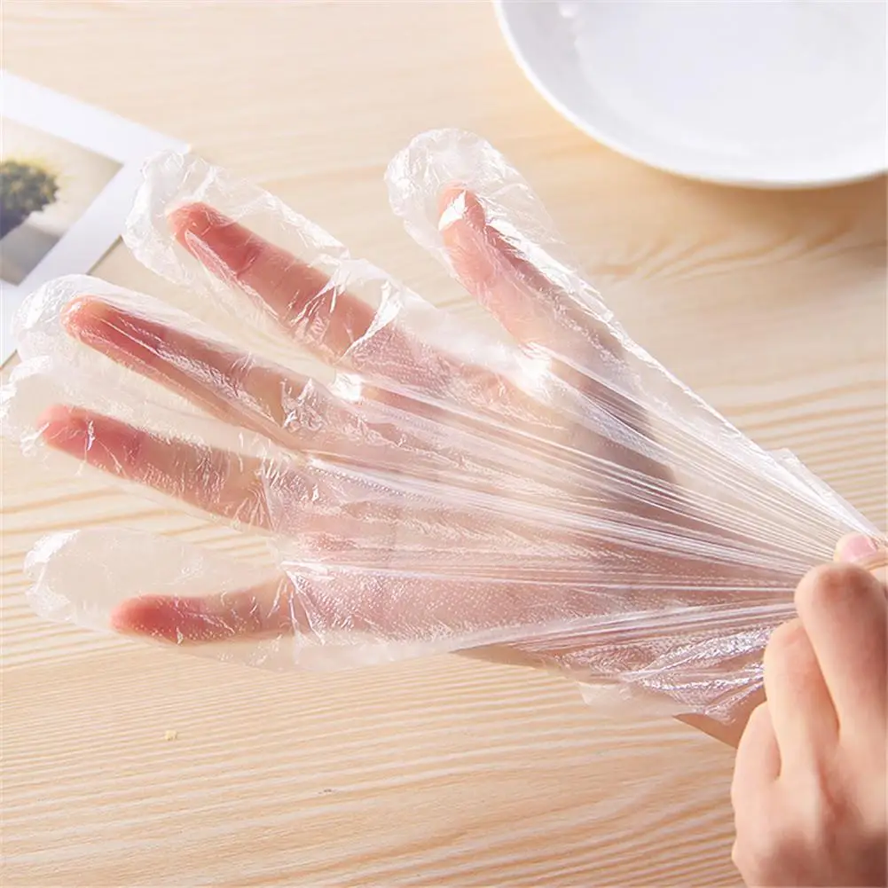

100PCS Pet Care Disposable Gloves Car Cleaning Gloves Dishwashing Gloves for Restaurant Kitchen BBQ Household Dusting Gardening