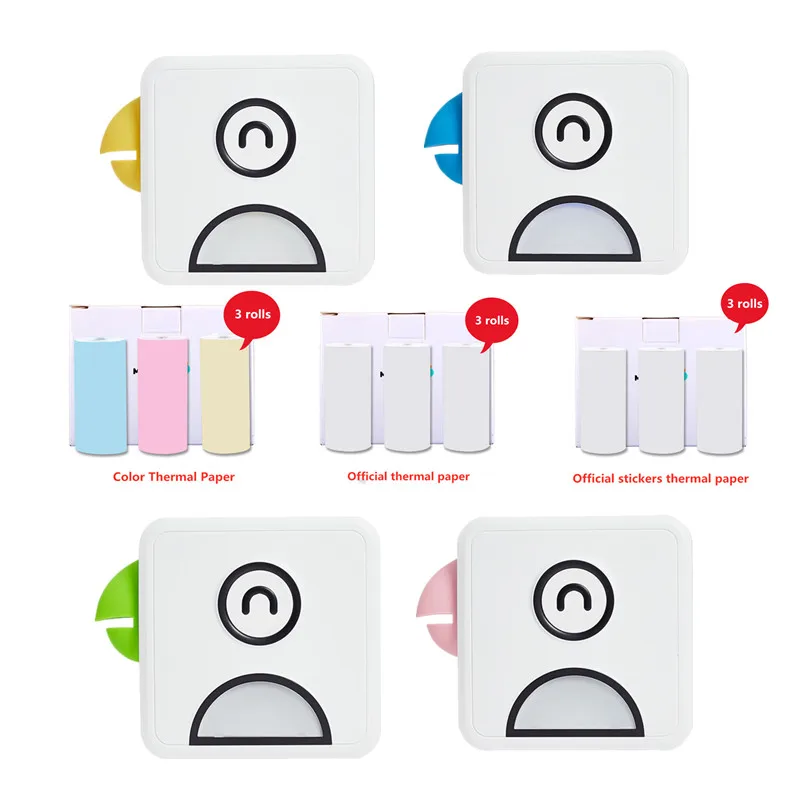 Беспроводной мини карманный термальный принтер машина без чернильного Bluetooth