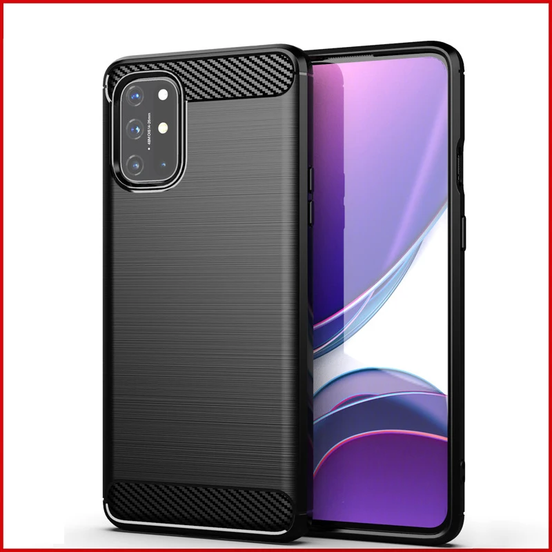 Чехол для OnePlus 8T мягкий силиконовый чехол из матового углеродного волокна OnePlus8T One