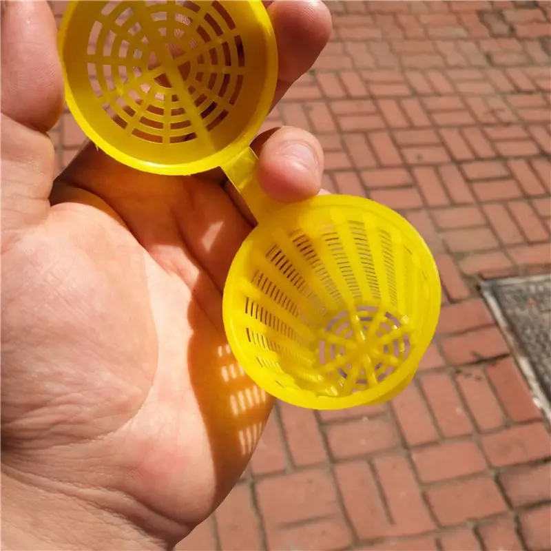 Lightweight Fishing Net Shrimp Cage Bait Accessories Crab Plastic Feeder Yellow Fish | Спорт и развлечения