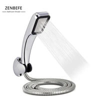 zenbefe 3 pcsset 300 water saving nozzle holes high pressure rainfall shower head set with holder and hose shower head set