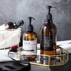 Многоразовые бутылки для ванной комнаты, емкость с прессом для хранения шампуня, геля для душа, 250500 мл, в скандинавском стиле