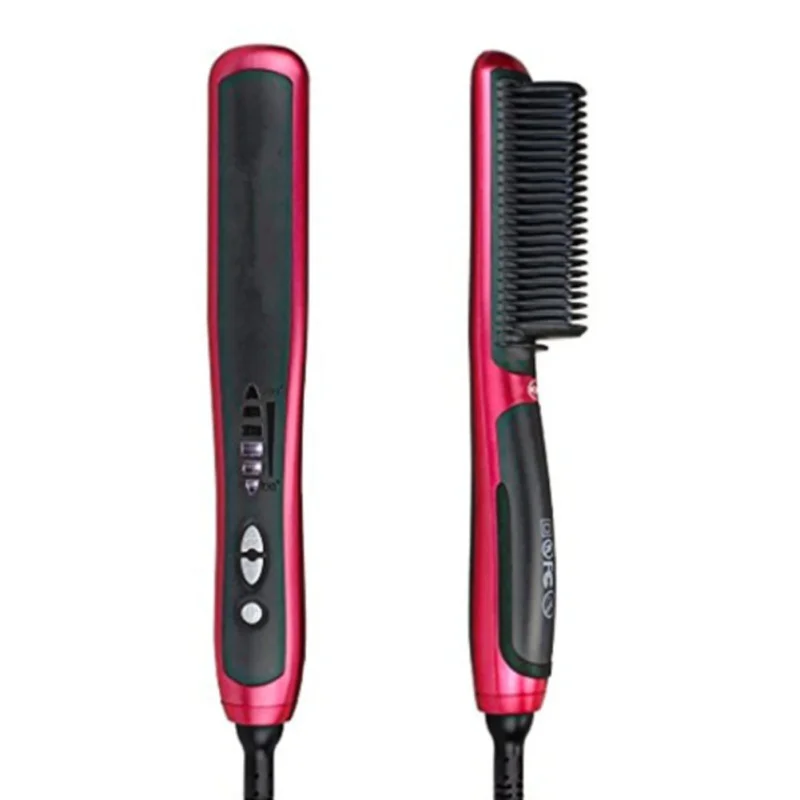 

New 2019 HOT!!!Electric Hair Curling Curler Brush Wet And Dry Dual Use Anti-Scald Ceramic Ionic Hair Brush For All Hair Types A
