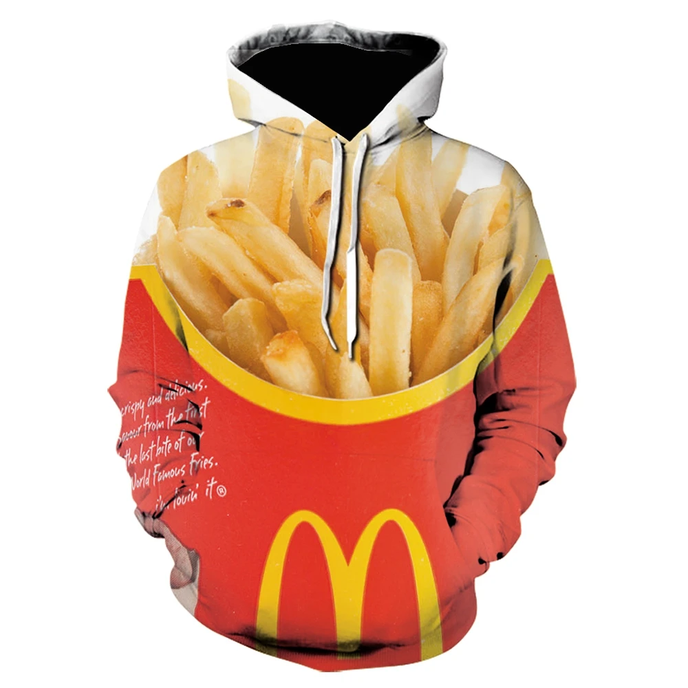 

New 3d printing hoodie Harajuku cartoon men's potato chip hoodie brand fashion sweatshirt street jacket sweatshirt streetwea