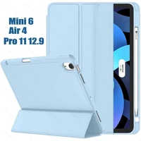 for ipad pro 11 12 9 2020 case for ipad air 4 case for ipad mini 6 2021 case 2020 12 9 air4 funda charge with pencil holder