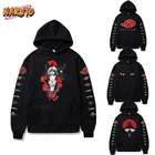 Толстовки с капюшоном Наруто Акацуки, Детский свитшот с аниме красным облаком, зимняя теплая одежда с длинным рукавом и капюшоном для мужчин и женщин, свитер в подарок