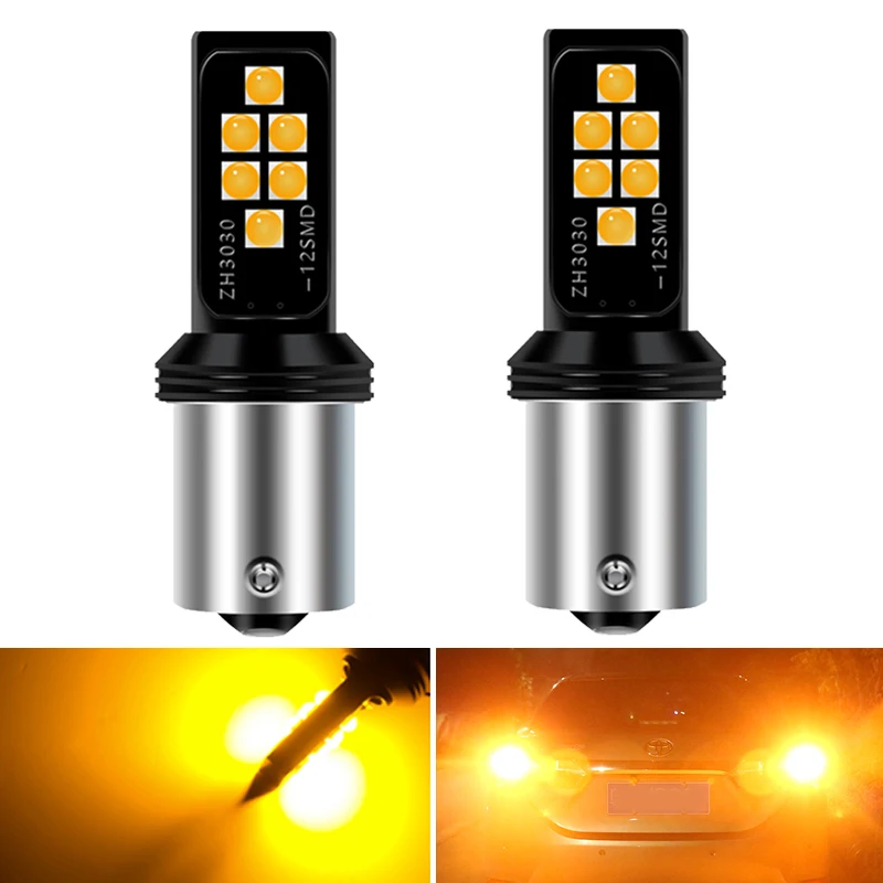 

Лампа светодиодная для автомобиля, P21W, 1156, BA15S, PY21W, BAU15S, 3030, 12SMD, T20, 7440, W21W, 2 шт.
