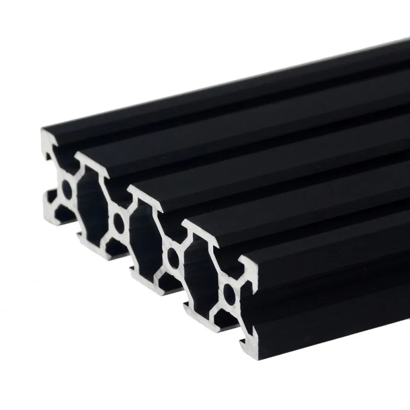 

2Pcs/lot BLACK 2080 V-Slot European Standard Anodized Aluminum Profile Extrusion 100-600mm Length Linear Rail for CNC 3D Printer