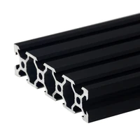 2pcslot black 2080 v slot european standard anodized aluminum profile extrusion 100 600mm length linear rail for cnc 3d printer