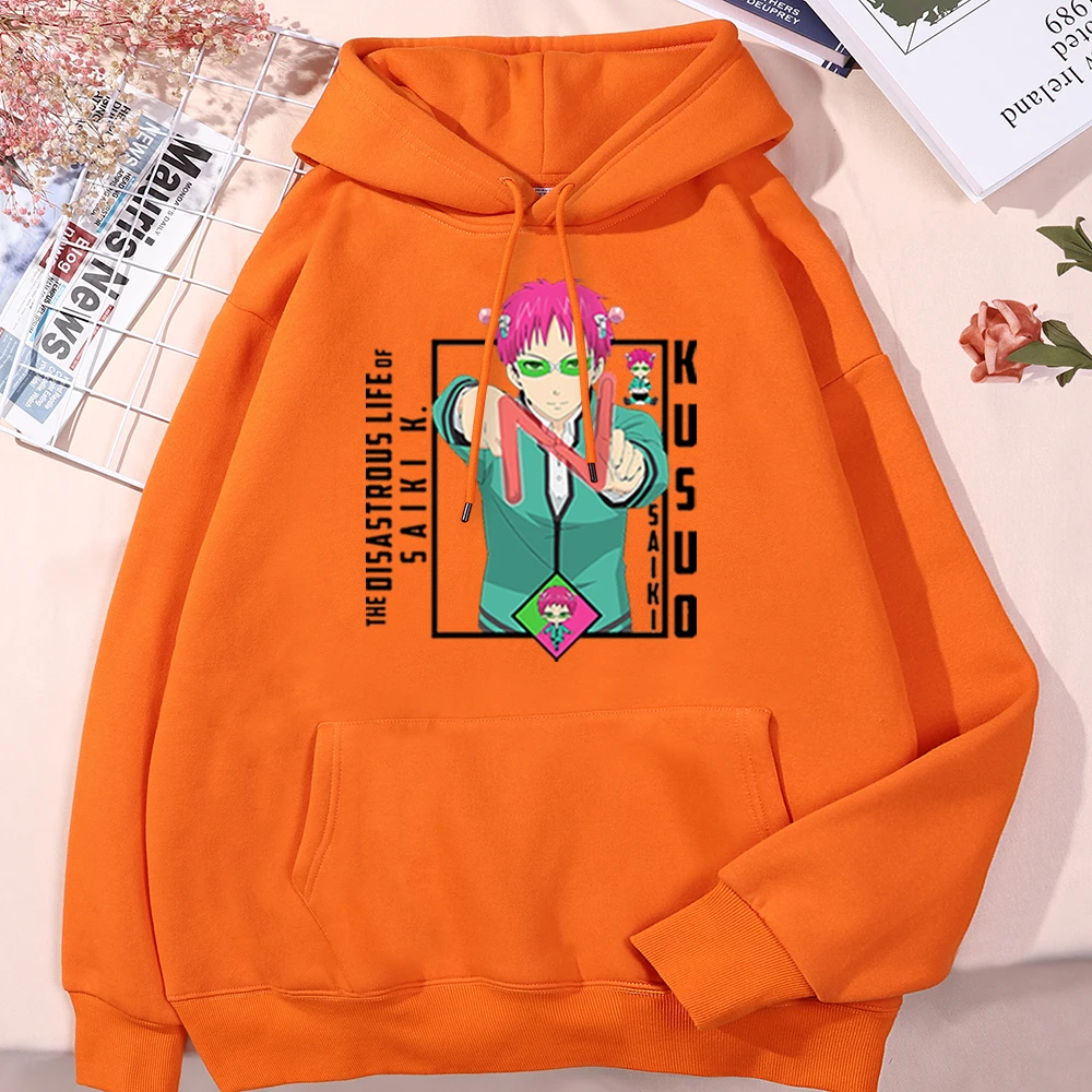 

Толстовка с капюшоном для мужчин и женщин, мягкий Повседневный Свитшот оверсайз с мультяшным рисунком аниме сайки кузуо, топы с круглым вырезом в стиле харадзюкуа