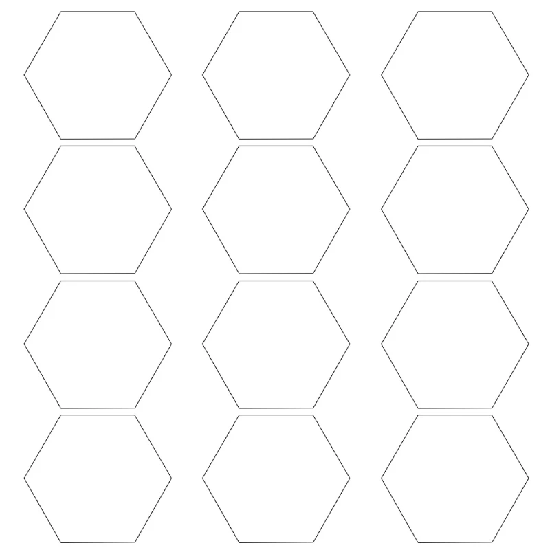 

12Pcs Hexagon Acoustic Absorption Panel Board Polyester Fiber Felt Soundproofing Insulation Beveled Edges Wall Tiles
