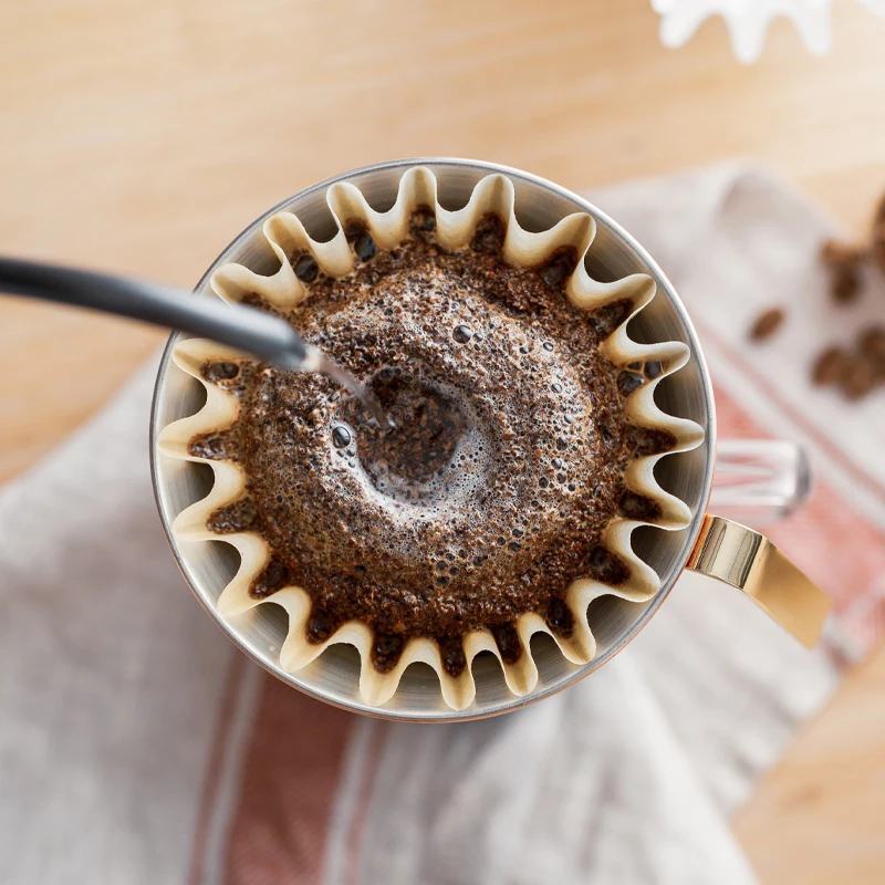 Волнистый фильтр из белой бумаги 50 листов одноразовая фотобумага для кофе 1 4