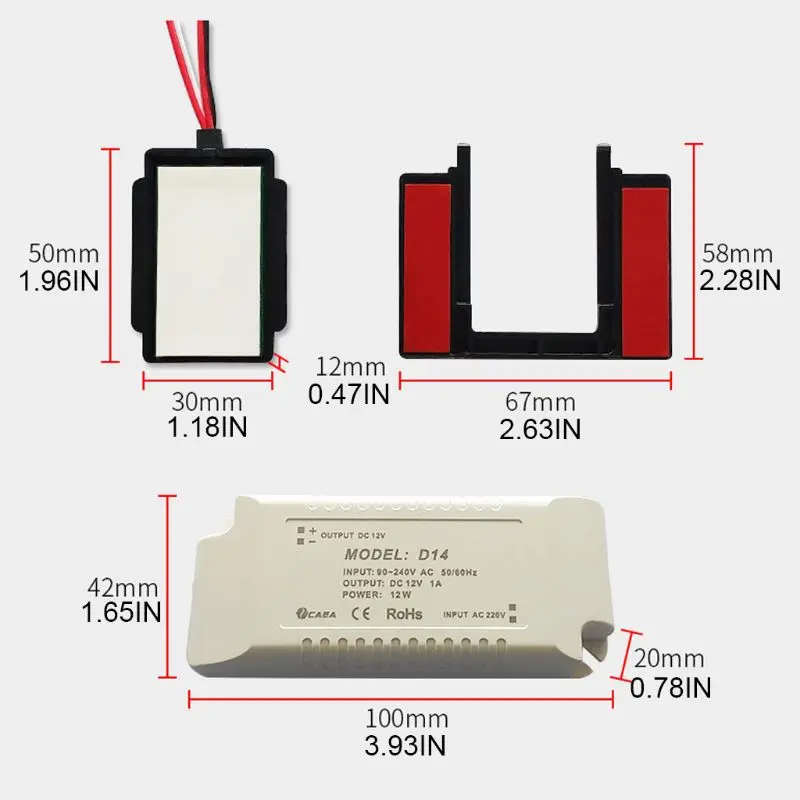 

Bathroom Dimmable Mirror On/Off Touch Switch 240V for Lamp Lighting Home Intelligent System Human Sensor Accessories