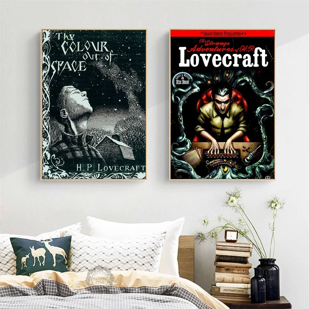 

Lovecraft Horrorible Portrait Posters and Prints Wall art Decorative Picture Canvas Painting Home Decor Unframed quadro cuadros