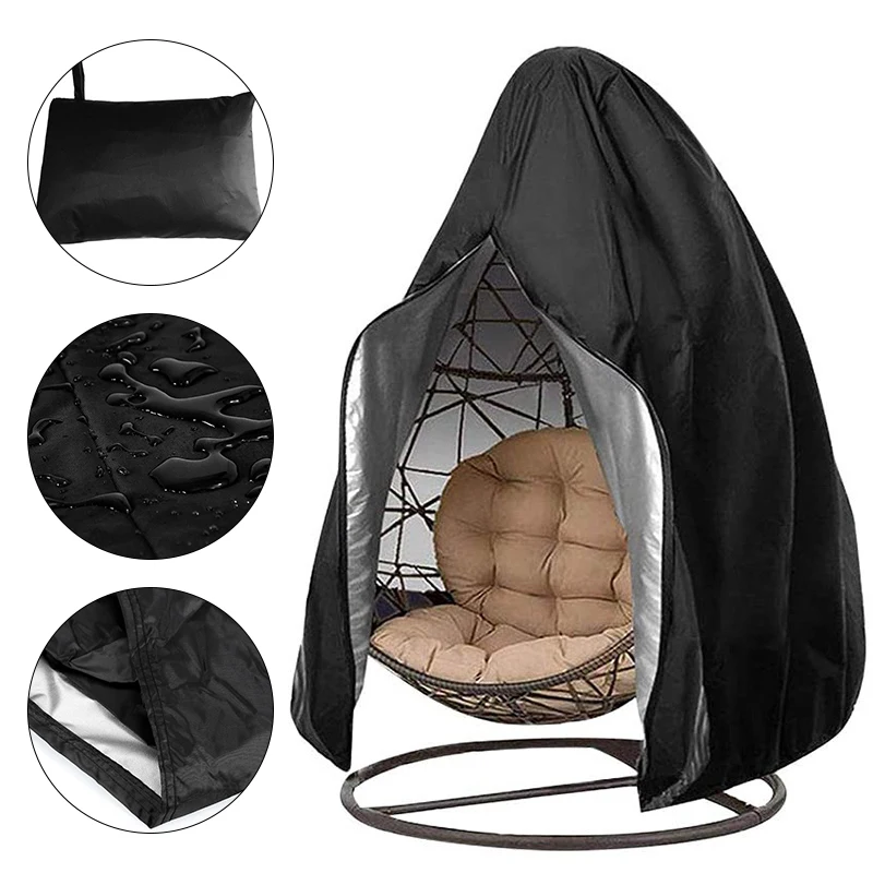 

Garden Hanging Swing Chair Cover Dustproof Waterproof Cover Resistant Durable Windproof Cover Outdoor Furniture Protective Case