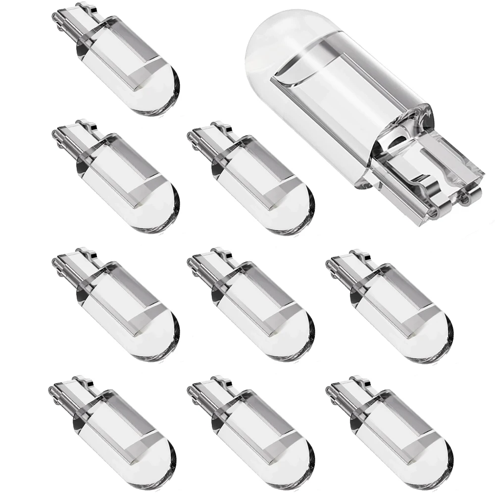 

100/50/30Pcs W5W T10 2825 168 192 COB LED Car Bulbs 12V DC License Plate Light Turn Signal Dome Lights Parking Lamp White Yellow