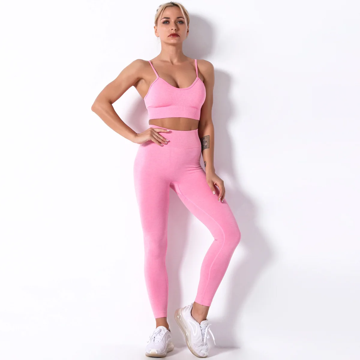 

Seamless Gym Set Yoga Pants Clothing Bra Leggings Workout Shorts Sportswear Fitness Ensembles Sports Wear Women Outfits 2 piece
