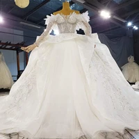 off shoulder plus size wedding dress 2021 long sleeve lace bridal gown whiteivory 150cm train robe mariee shiny beads top