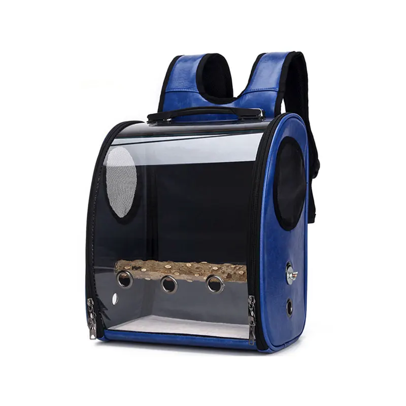 Прозрачная двойная сумка для переноски с деревом дышащий рюкзак попугая