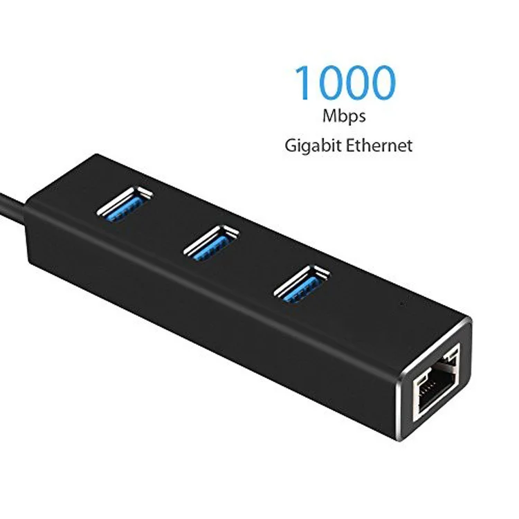 KuWFi usb-хаб 1000 Мбит/с USB к RJ45 Ethernet адаптер Сетевая карта LAN сетевой для ПК ноутбука Win7