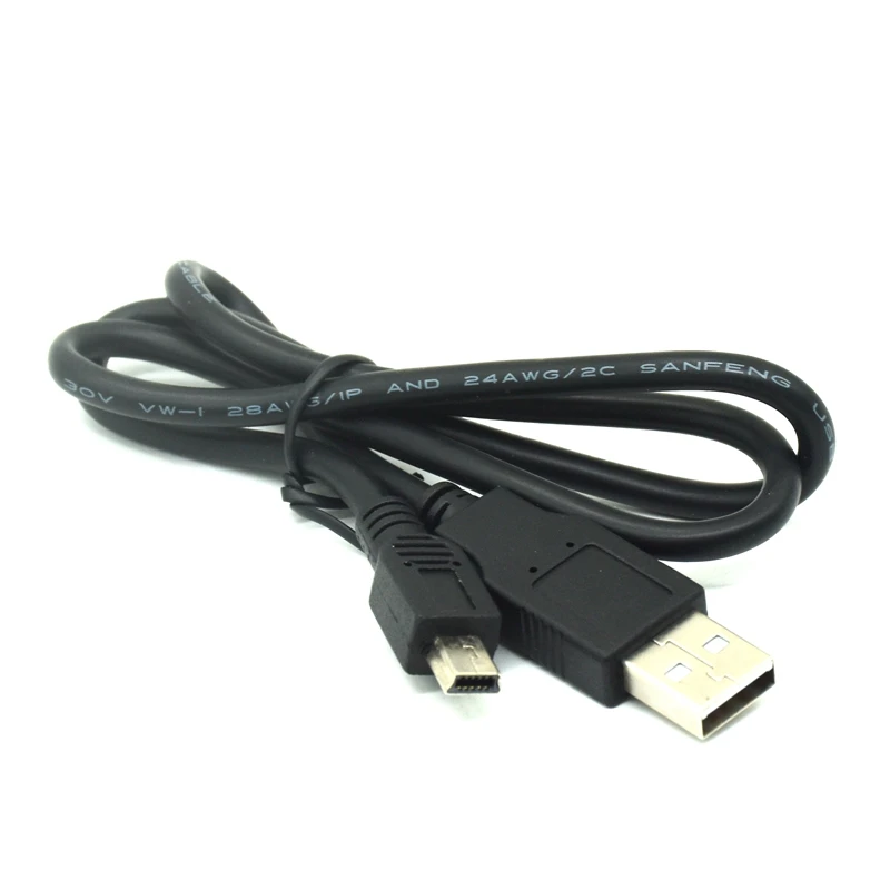 1 шт. лучший черный USB 2,0 A штекер на мини 5 Pin B кабель для зарядки и передачи данных адаптер usb удлинитель короткий кабель 30 см 60 см 100 см 1 фут 1 м
