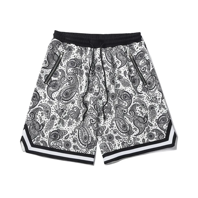

Chaoshen's spring and summer casual men's youth loose cashew Print Shorts