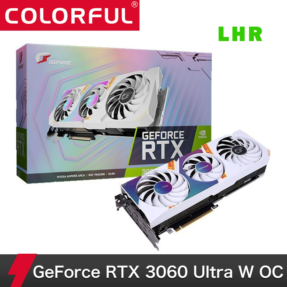 Графическая карта Colorful iGame GeForce RTX 3060 Ultra W 12 Гб GDDR6 игровая видеокарта RGB