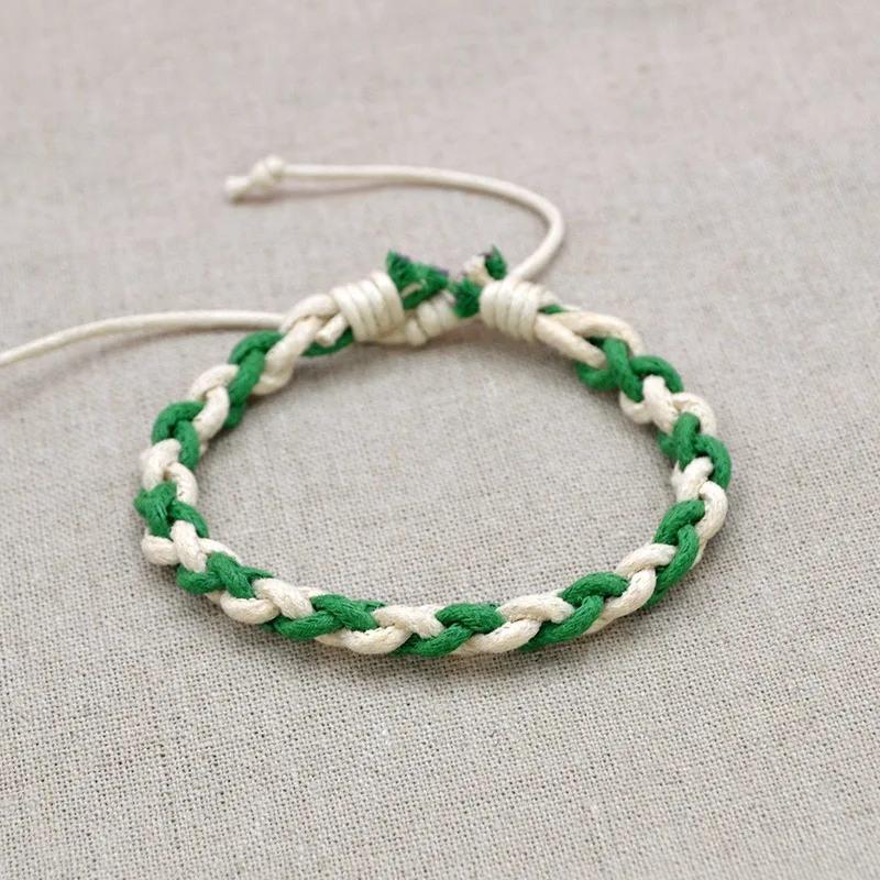 Разноцветные веревочные браслеты и в стиле бохо плетеные ручной работы из