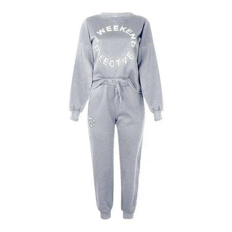 

Autumn Casual Two Piece Set Women Tracksuit Set Sweat Suits Women 2 piece Set Outfits Print Loose Track Suit XXL