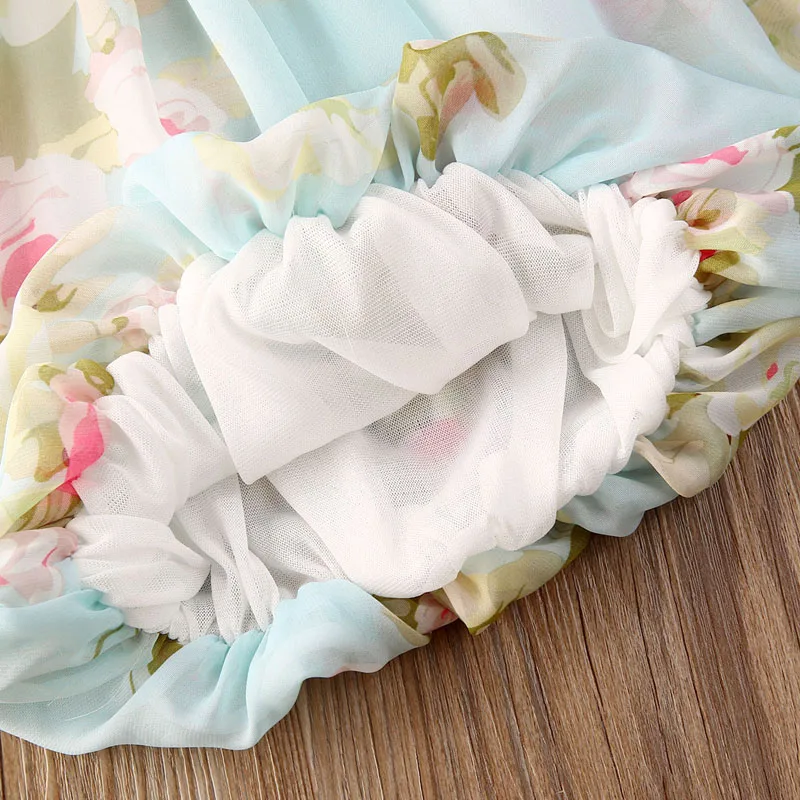 Новое летнее платье для маленьких девочек 0-24 месяцев без рукавов с цветочным