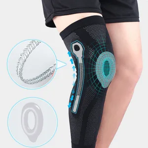 1 шт. тонкие эластичные наколенники для бега, баскетбола, компрессионный фиксатор колена, силиконовый фиксатор, весенние удлиненные спортивные наколенники