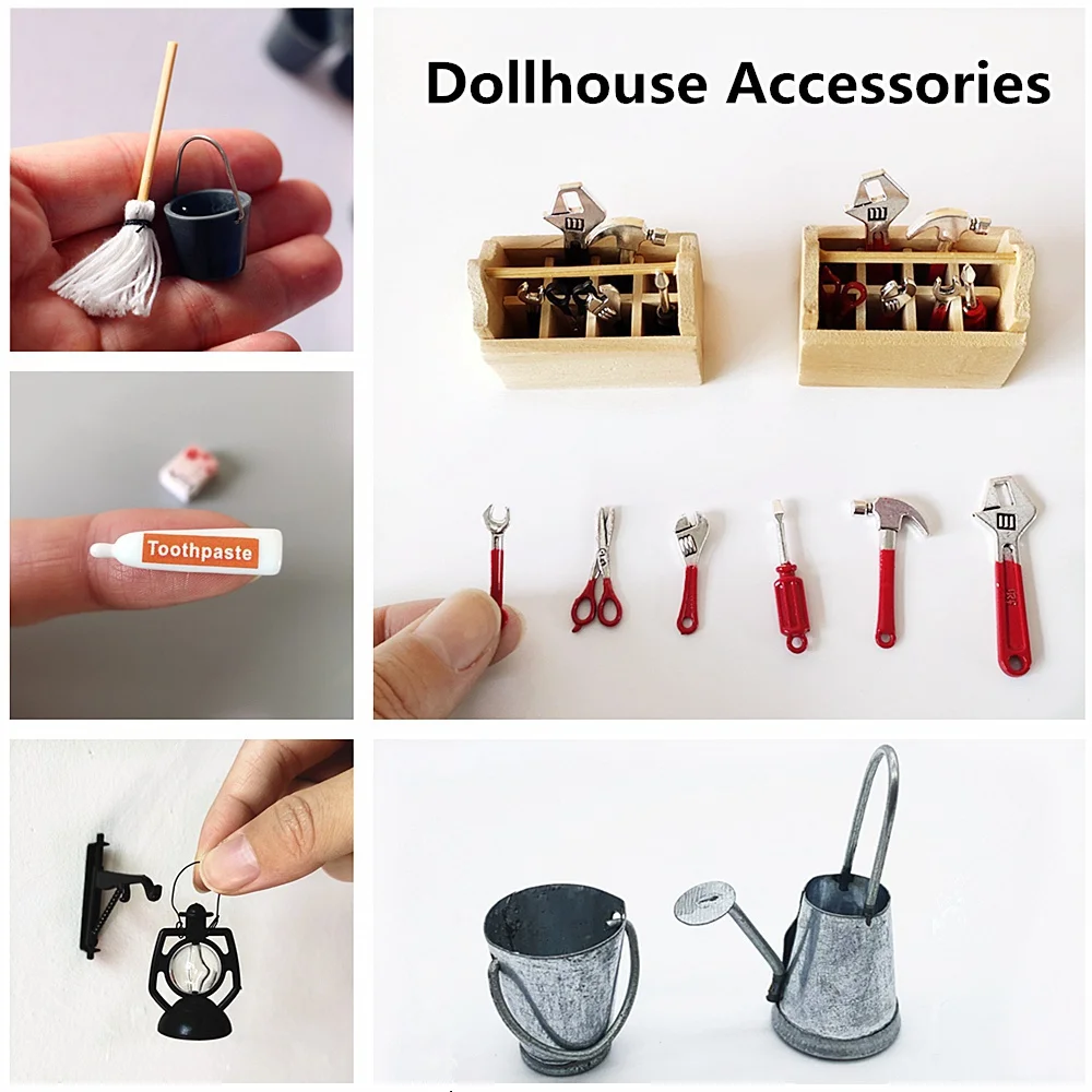 Мини молоток для кукольного домика инструменты и ящик инструментов/керосиновая