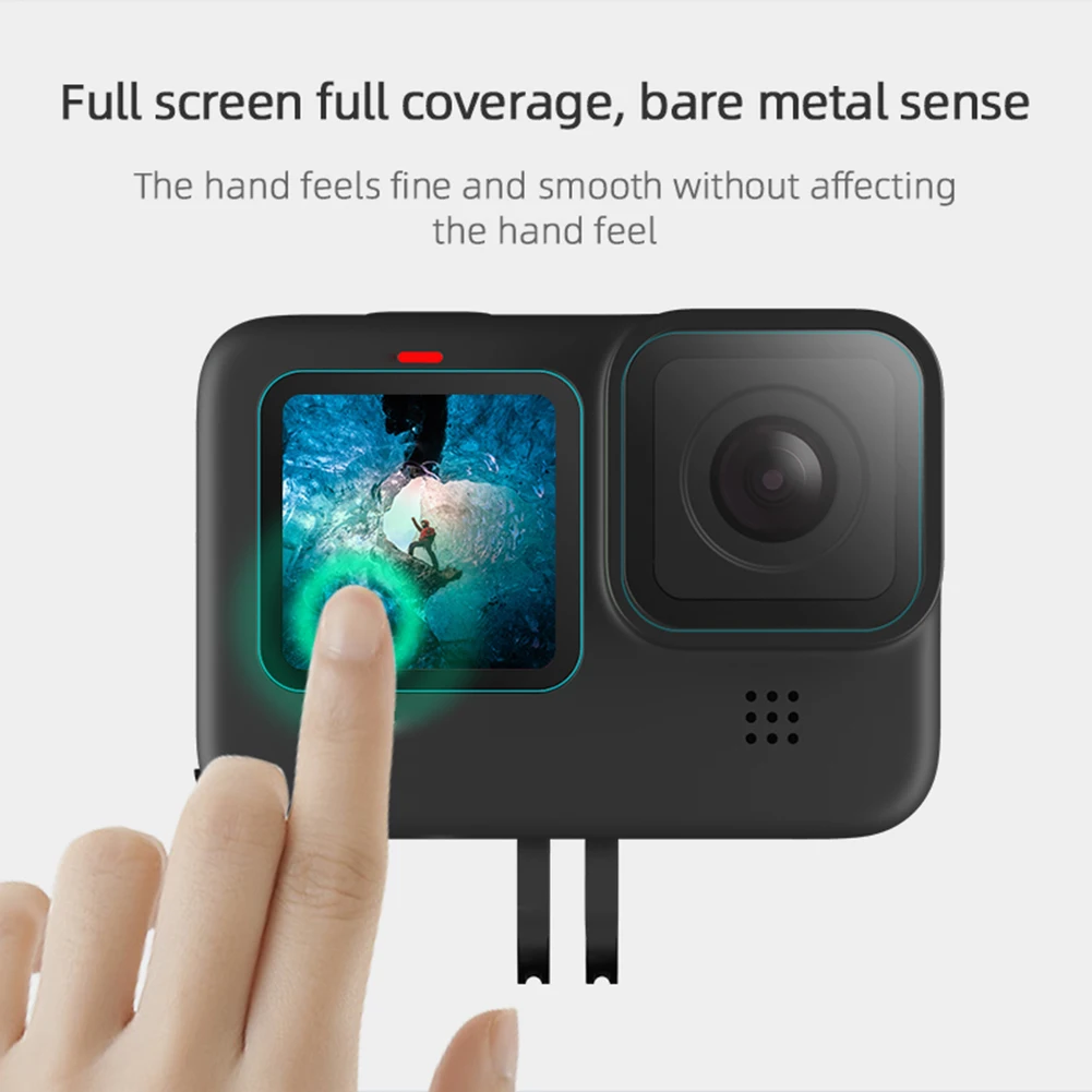 

Закаленное стекло для защиты экрана чехол для GoPro Hero 10 9 Защита от царапин HD объектив защитная пленка аксессуары